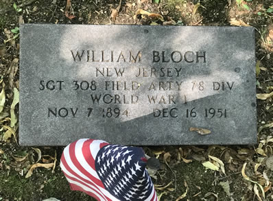 William Bloch Gravemarker